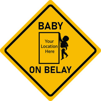Baby on Belay Sticker (Personalized)